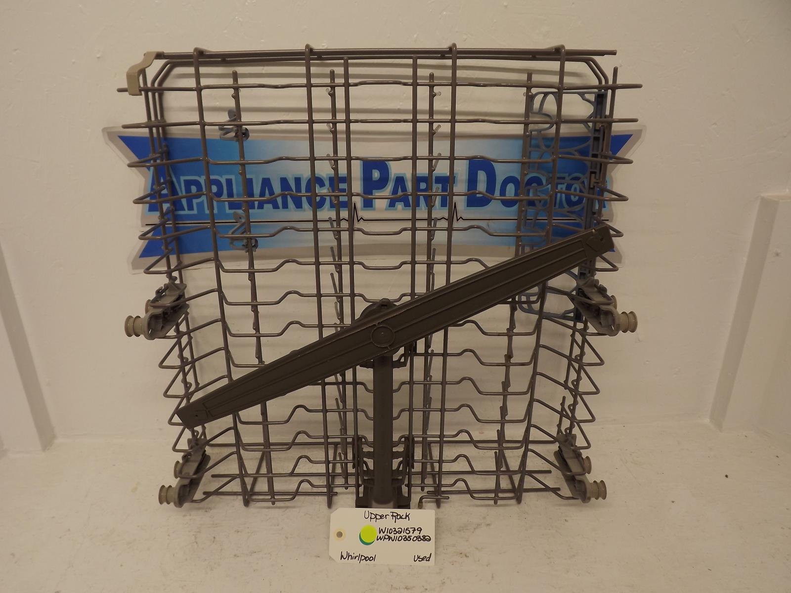 Whirlpool Dishwasher W10321579 WPW10350382 Upper Rack Used Whirlpool Dishwasher W10321579 WPW10350382 Upper Rack Used
